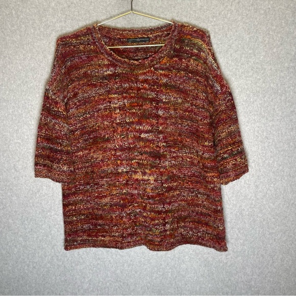 Peruvian Connection Alpaca Wool Blend Oversized  Cable Knit Pull Over Sweater - Picture 1 of 6